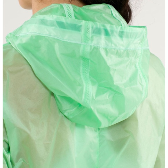 Lululemon Transparent Green Running Jacket with Hood Size 8 - Picture 15 of 15